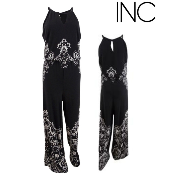 INC International Concepts Keyhole Halter Jumpsuit - Picture 2 of 3